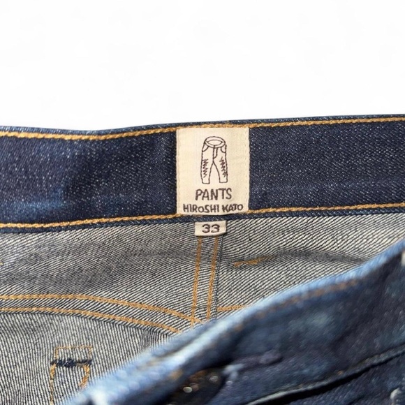 Hiroshi Kato Mammoth Indigo Jeans in Pen Slim - Picture 6 of 6